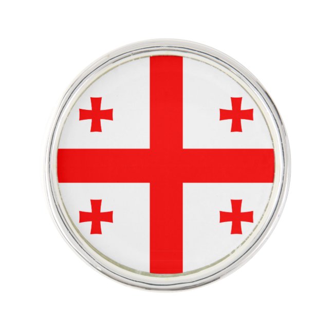 Patriotic lapel pin with Flag of Georgia (Front)