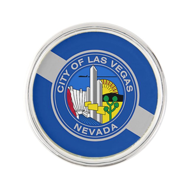 Patriotic lapel pin with Flag of Las Vegas (Front)