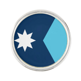 Patriotic lapel pin with Flag of Minnesota, USA