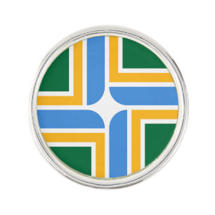 Patriotic lapel pin with Flag of Portland
