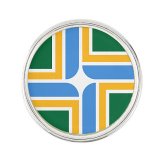 Patriotic lapel pin with Flag of Portland