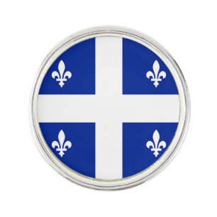 Patriotic lapel pin with Flag of Quebec