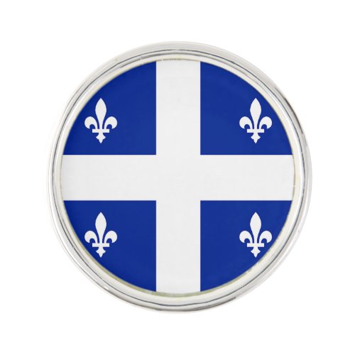 Patriotic lapel pin with Flag of Quebec
