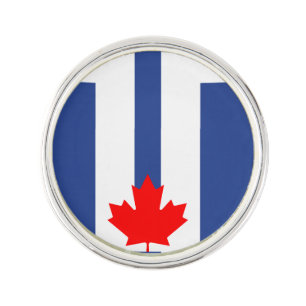 Patriotic lapel pin with Flag of Toronto, Canada
