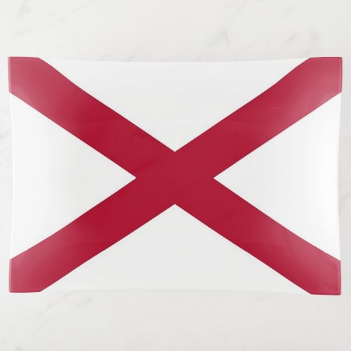 Patriotic large trinket tray flag of Alabama USA