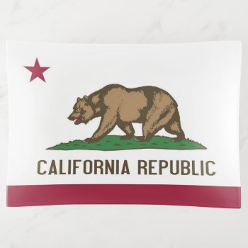 Patriotic Large Trinket Tray Flag Of California by AllFlags at Zazzle