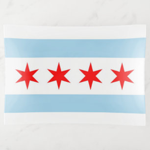 Patriotic large trinket tray flag of Chicago, USA