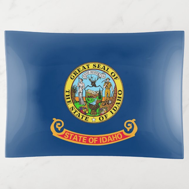 Patriotic large trinket tray flag of Idaho (Front)