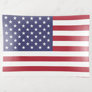 Patriotic large trinket tray with flag of USA