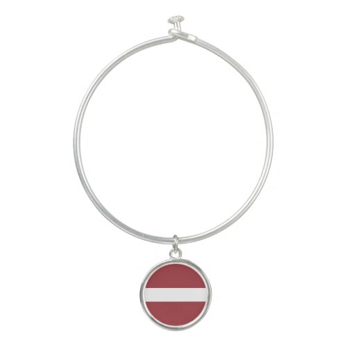 Patriotic Latvia Flag Bangle Bracelet