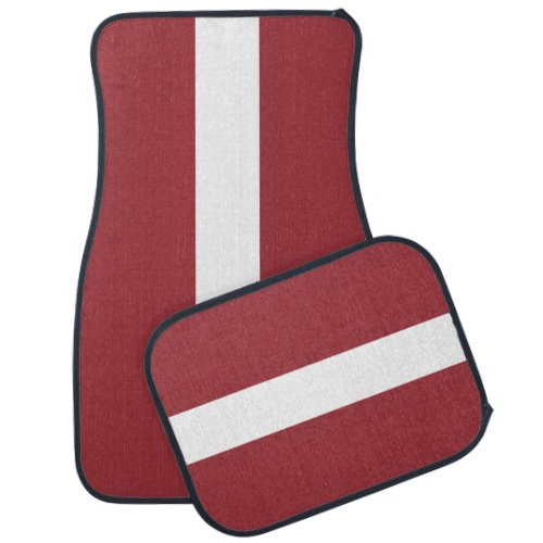 Patriotic Latvia Flag Car Floor Mat