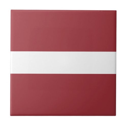 Patriotic Latvia Flag Ceramic Tile