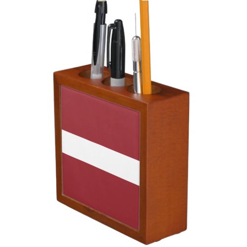 Patriotic Latvia Flag Desk Organizer