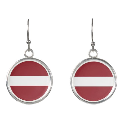 Patriotic Latvia Flag Earrings