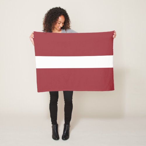 Patriotic Latvia Flag Fleece Blanket