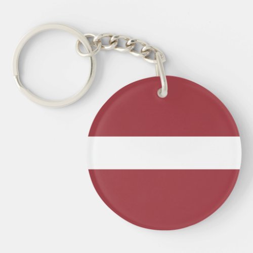 Patriotic Latvia Flag Keychain