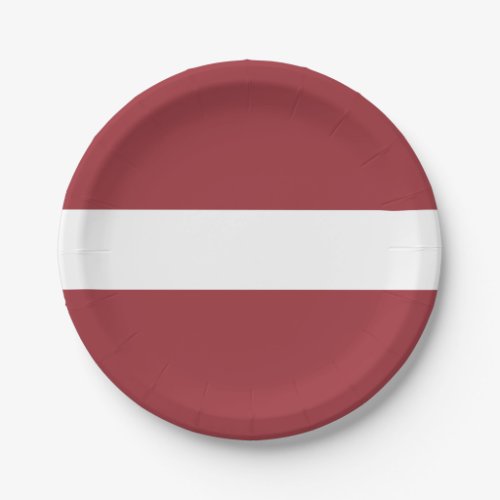 Patriotic Latvia Flag Paper Plates