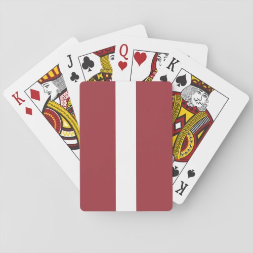 Patriotic Latvia Flag Poker Cards