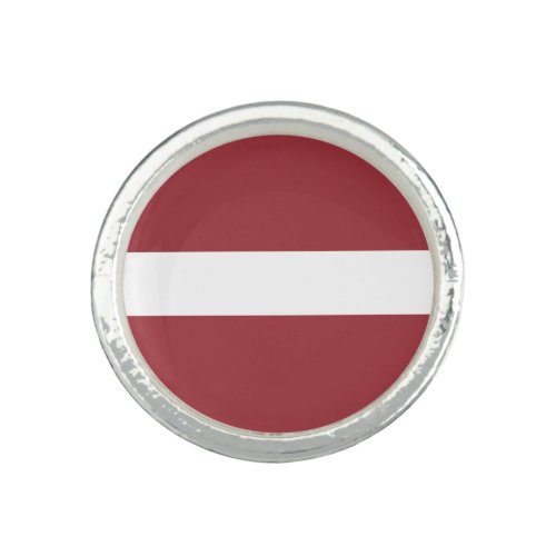 Patriotic Latvia Flag Ring