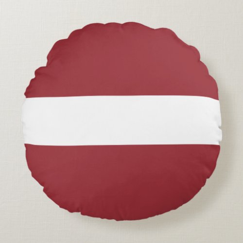 Patriotic Latvia Flag Round Pillow