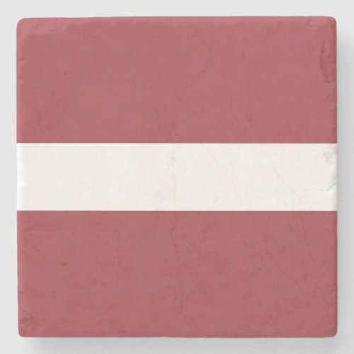 Patriotic Latvia Flag Stone Coaster