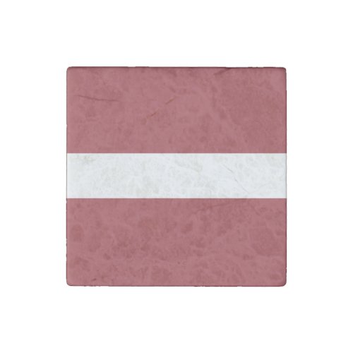 Patriotic Latvia Flag Stone Magnet