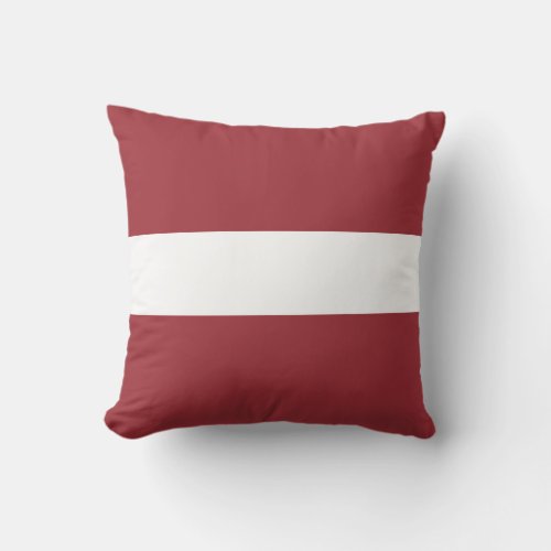 Patriotic Latvia Flag Throw Pillow