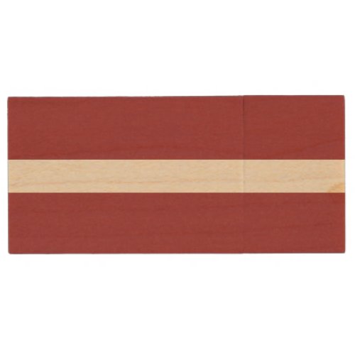 Patriotic Latvia Flag Wood Flash Drive