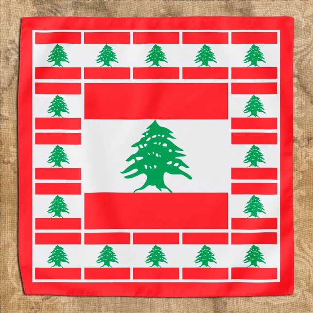 Patriotic Lebanese Flag Bandana, fashion Lebanon Bandana (Creator Uploaded)