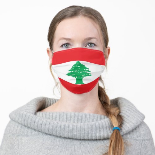 Patriotic Lebanon Flag Adult Cloth Face Mask