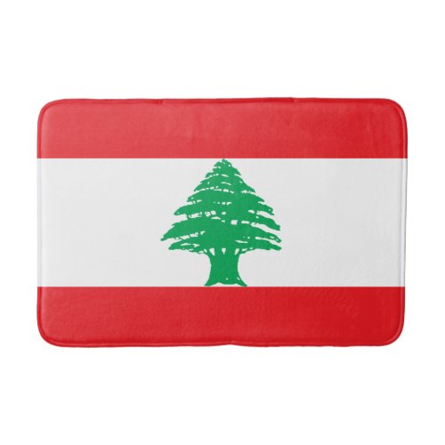 Patriotic Lebanon Flag Bath Mat