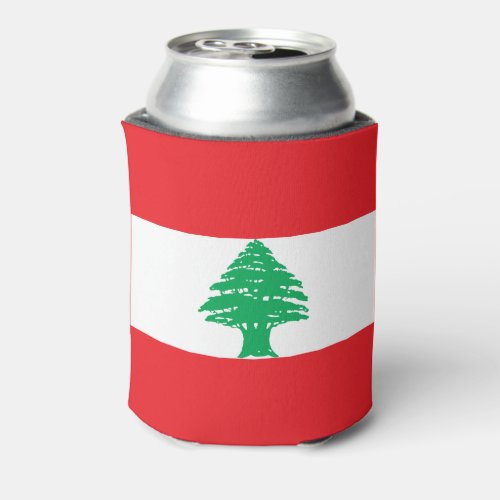 Patriotic Lebanon Flag Can Cooler