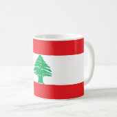 Patriotic Lebanon Flag Coffee Mug (Front Right)