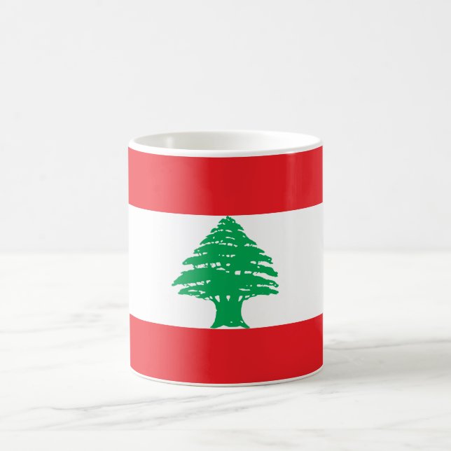 Patriotic Lebanon Flag Coffee Mug (Center)