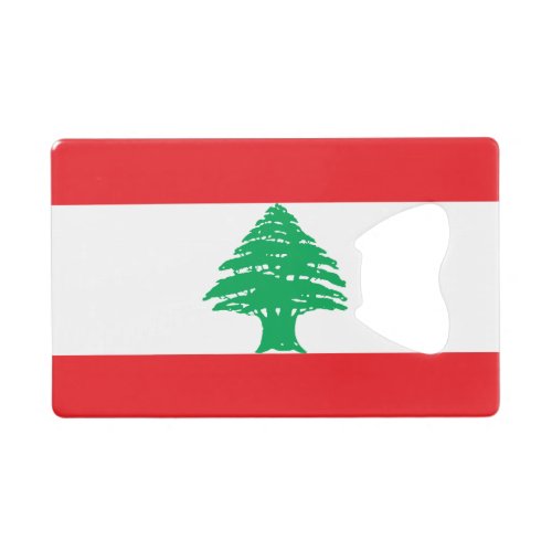 Patriotic Lebanon Flag Credit Card Bottle Opener