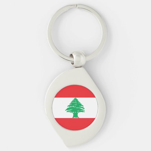 Patriotic Lebanon Flag Keychain