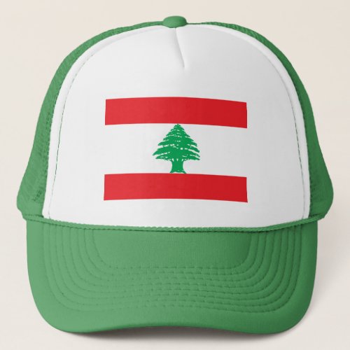 Patriotic Lebanon Flag Trucker Hat