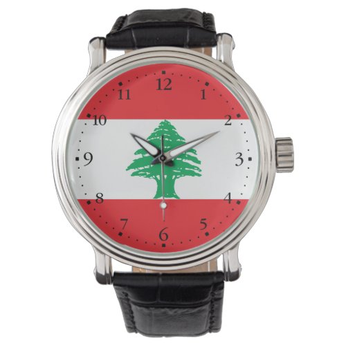 Patriotic Lebanon Flag Watch