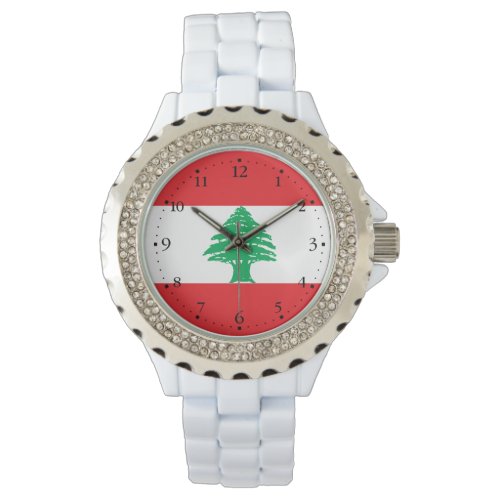 Patriotic Lebanon Flag Watch