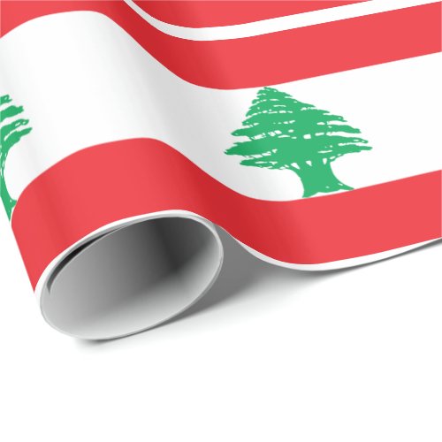 Patriotic Lebanon Flag Wrapping Paper