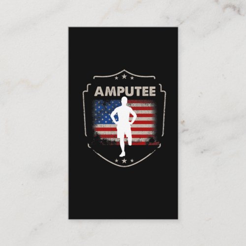 Patriotic Leg Amputee Veteran American Flag Business Card