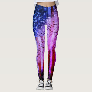Patriotic Leggings WE THE PEOPLE American Flag