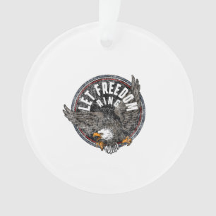 Patriotic Let Freedom Ring Vintage American Bald E Ornament