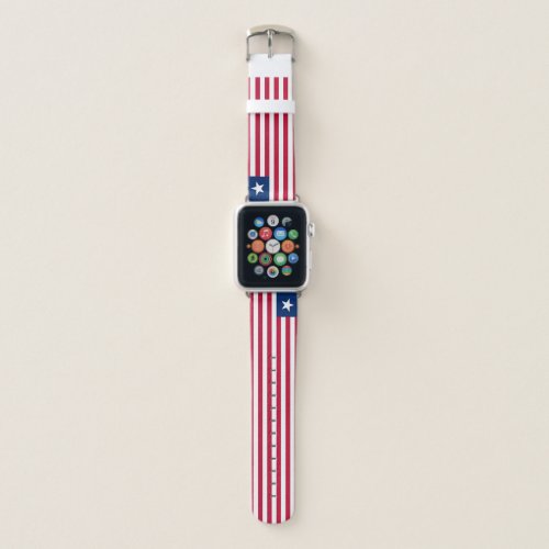 Patriotic Liberia Flag Apple Watch Band