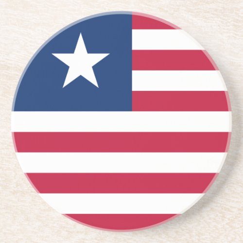 Patriotic Liberia Flag Coaster