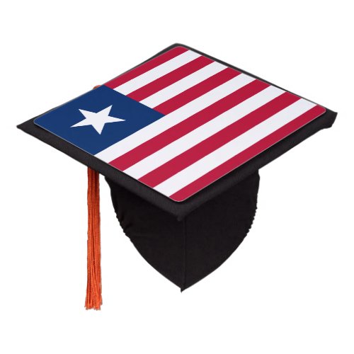 Patriotic Liberia Flag Graduation Cap Topper