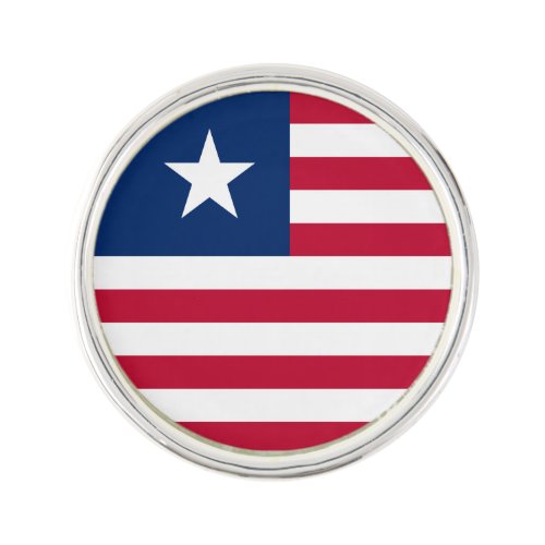 Patriotic Liberia Flag Lapel Pin