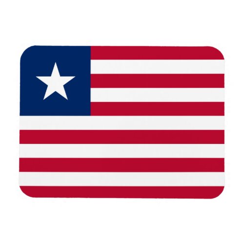 Patriotic Liberia Flag Magnet