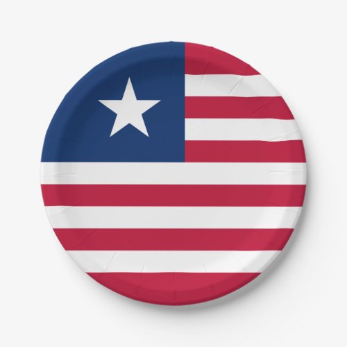 Patriotic Liberia Flag Paper Plates