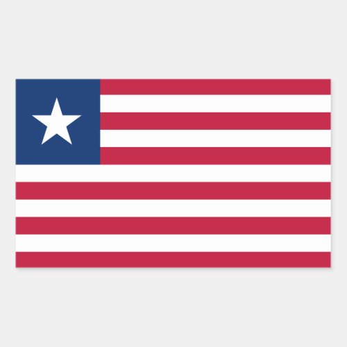 Patriotic Liberia Flag Rectangular Sticker